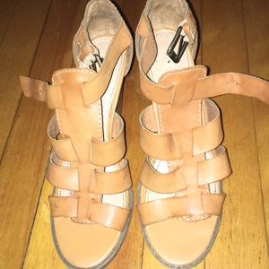 Tan strapped sandals